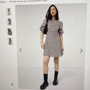 ASOS High neck floral dress